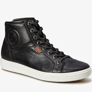 ECCO Women's Soft 7 Lace-Up Leather High-Top Sneakers